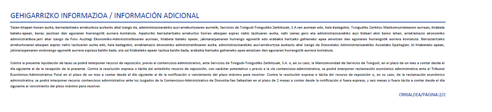 Información adicional